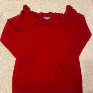 ANTONIO MELANI Off-the-Shoulder Red Sweater